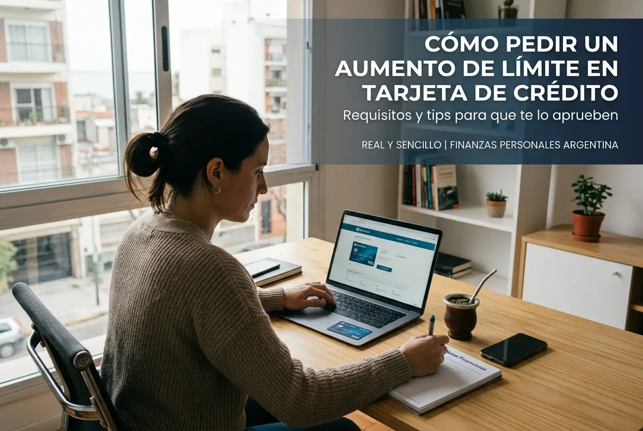 Mulher usando laptop com interface bancária online em escritório