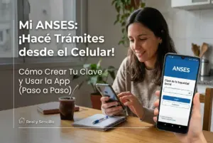 Mulher brasileira usando o app ANSES para educação financeira