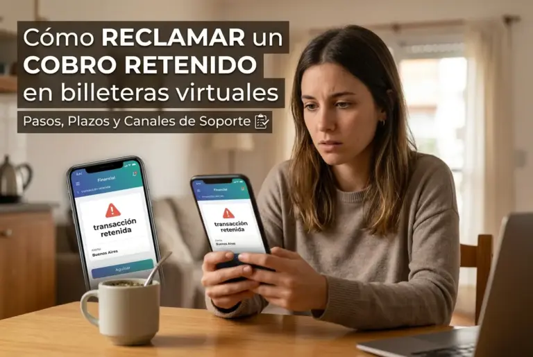 Mulher jovem com smartphones sobre transação retida em app financeiro